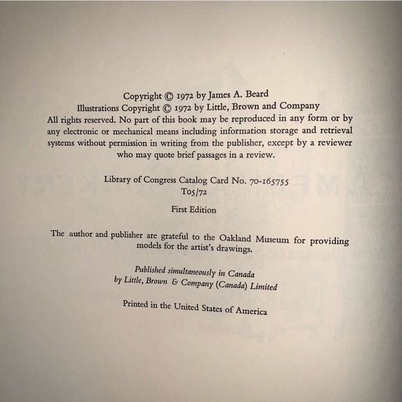 Vintage James Beard American Cookery 1972 Hardcover 1st Edition Book Collectible - Picture 7 of 15